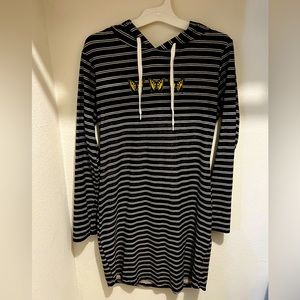Short long sleeve hoodie butterfly dress